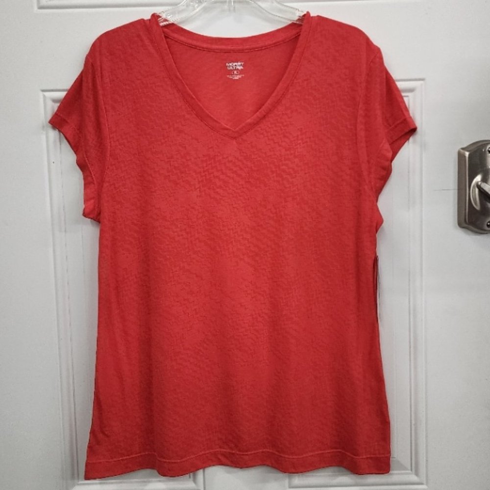 New Moret Ultra Short Sleeve Top - Coral - Size XL